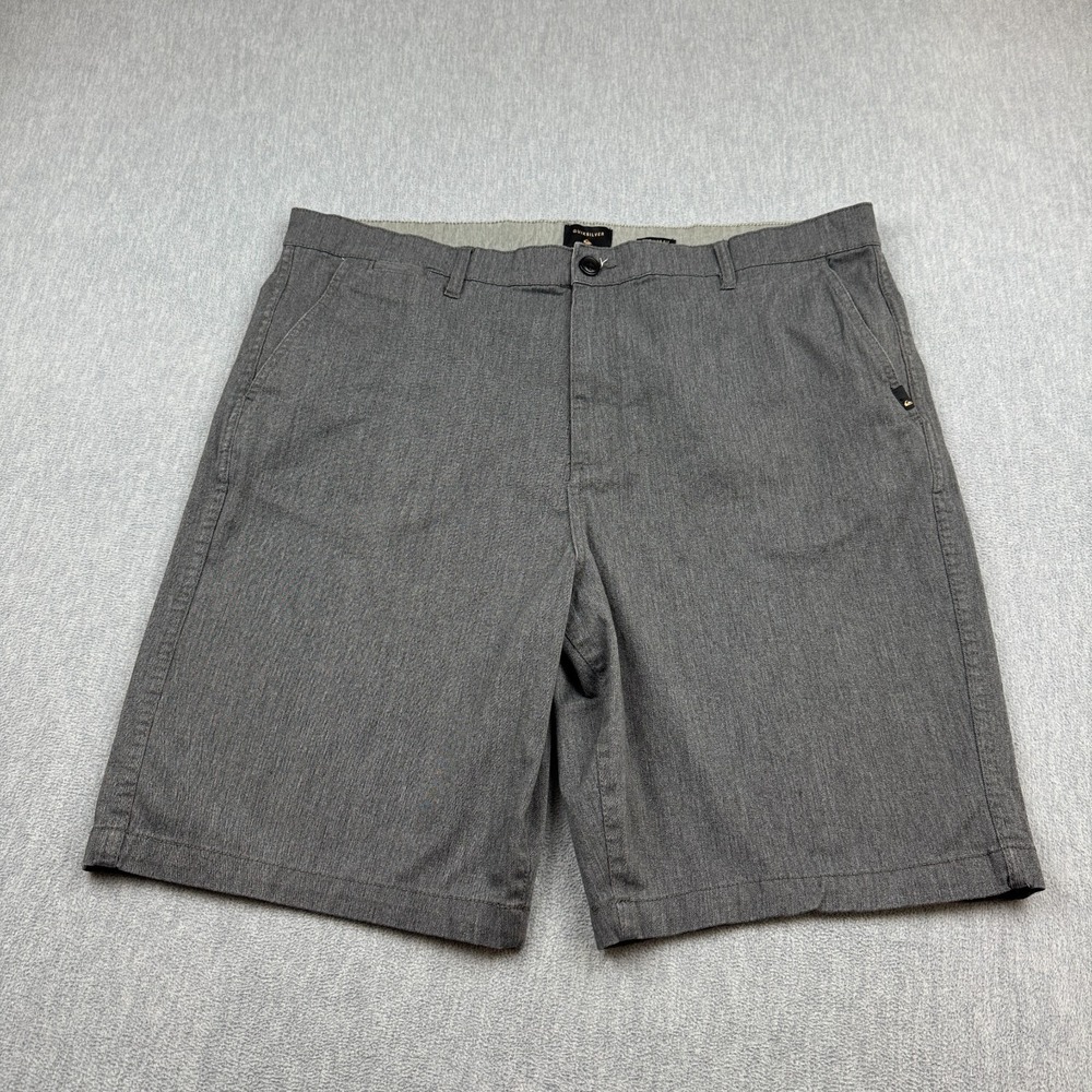 Quicksilver Shorts Men 40 Gray Regular Fit Pockets Outdoor Casual Boardshorts 9"